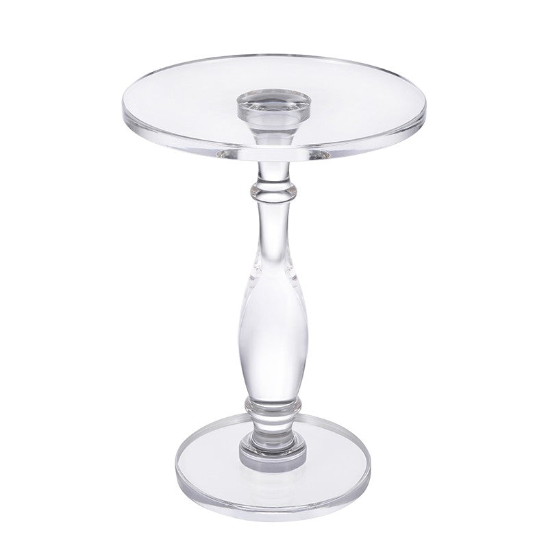 Acrylic side table small round table modern simple living room sofa glass corner table balcony crystal transparent coffee table
