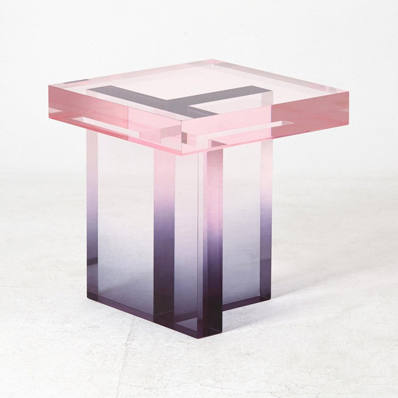 Acrylic purple gradient coffee table modern minimalist villa living room corner table designer creative light luxury small side table