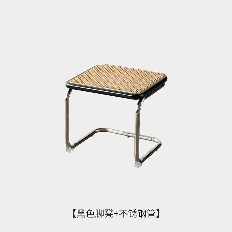 ins internet celebrity light luxury bench retro rattan home vintage long bench solid wood homestay shoe bench changing bench