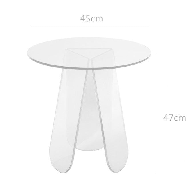 Nordic Internet celebrity small coffee table living room sofa ins side table acrylic transparent light luxury simple reception small round table