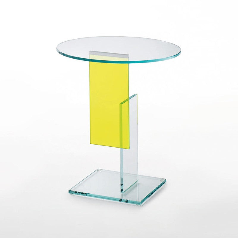 Simple coffee table light luxury modern creative acrylic sofa ins side corner transparent round glass small table