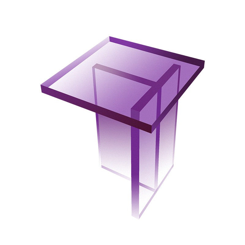 Acrylic purple gradient coffee table modern minimalist villa living room corner table designer creative light luxury small side table