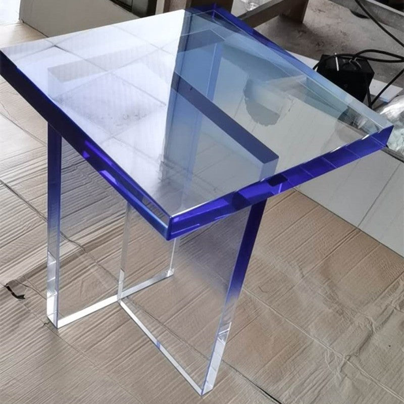 Acrylic purple gradient coffee table modern minimalist villa living room corner table designer creative light luxury small side table