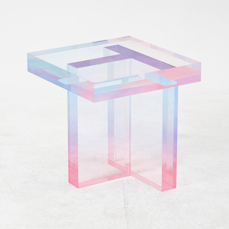 Acrylic purple gradient coffee table modern minimalist villa living room corner table designer creative light luxury small side table